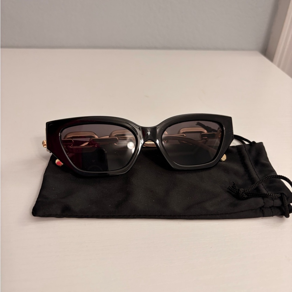 Black Cat-Eye Sunglasses